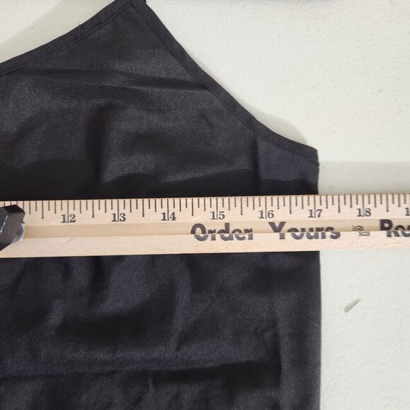 Black Spaghetti Strap Camisole Top Adjustable Straps Womens Medium - Picture 7 of 9